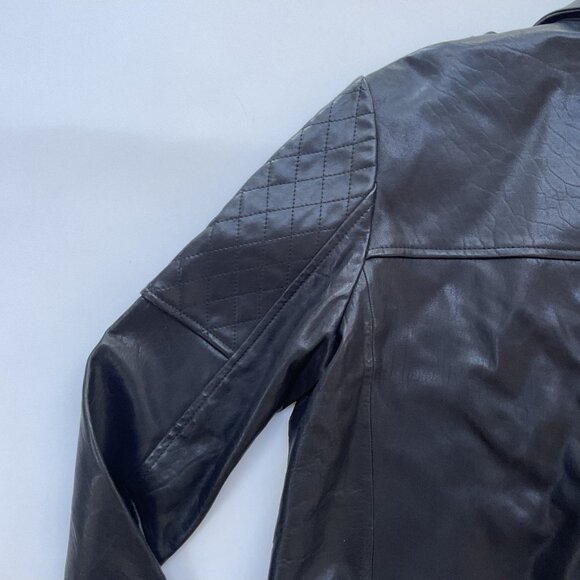Marciano By Guess Women’s Biker Leather Black Jacket Size M - Picture 12 of 13